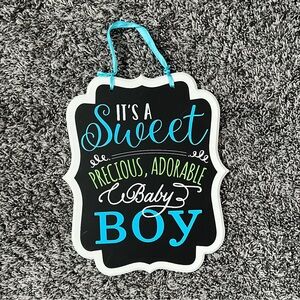 Sweet Baby Boy Hanging Sign